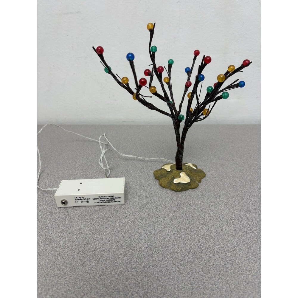 Lemax Christmas Village Brown LED Tree Multicolor Lights 3V Adapter, Not Tested